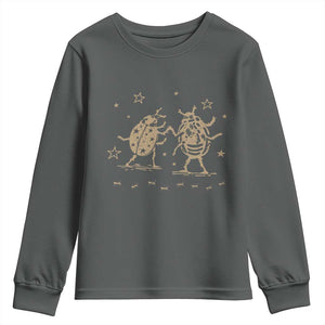 Dancing Lady Bugs Happy Little Insects Nature Lovers Youth Sweatshirt