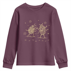 Dancing Lady Bugs Happy Little Insects Nature Lovers Youth Sweatshirt