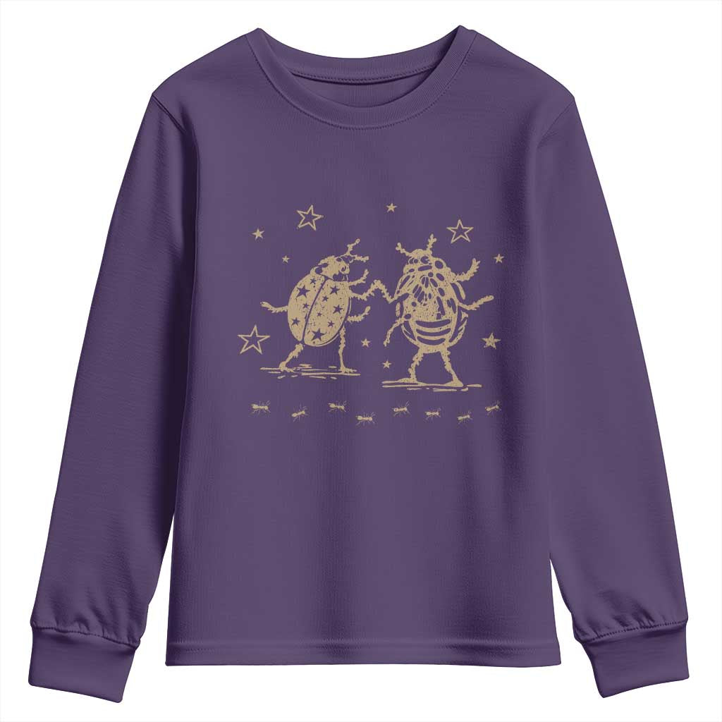 Dancing Lady Bugs Happy Little Insects Nature Lovers Youth Sweatshirt