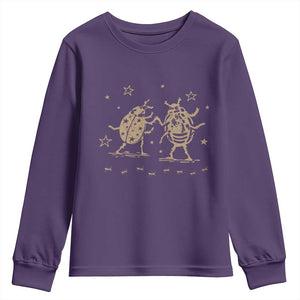 Dancing Lady Bugs Happy Little Insects Nature Lovers Youth Sweatshirt