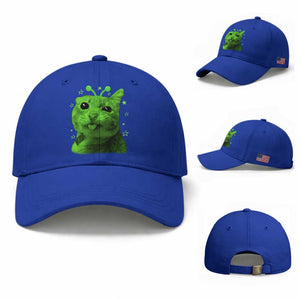 Funny Alien Cat Meme Retro Y2K Vintage Space Kitty Baseball Cap