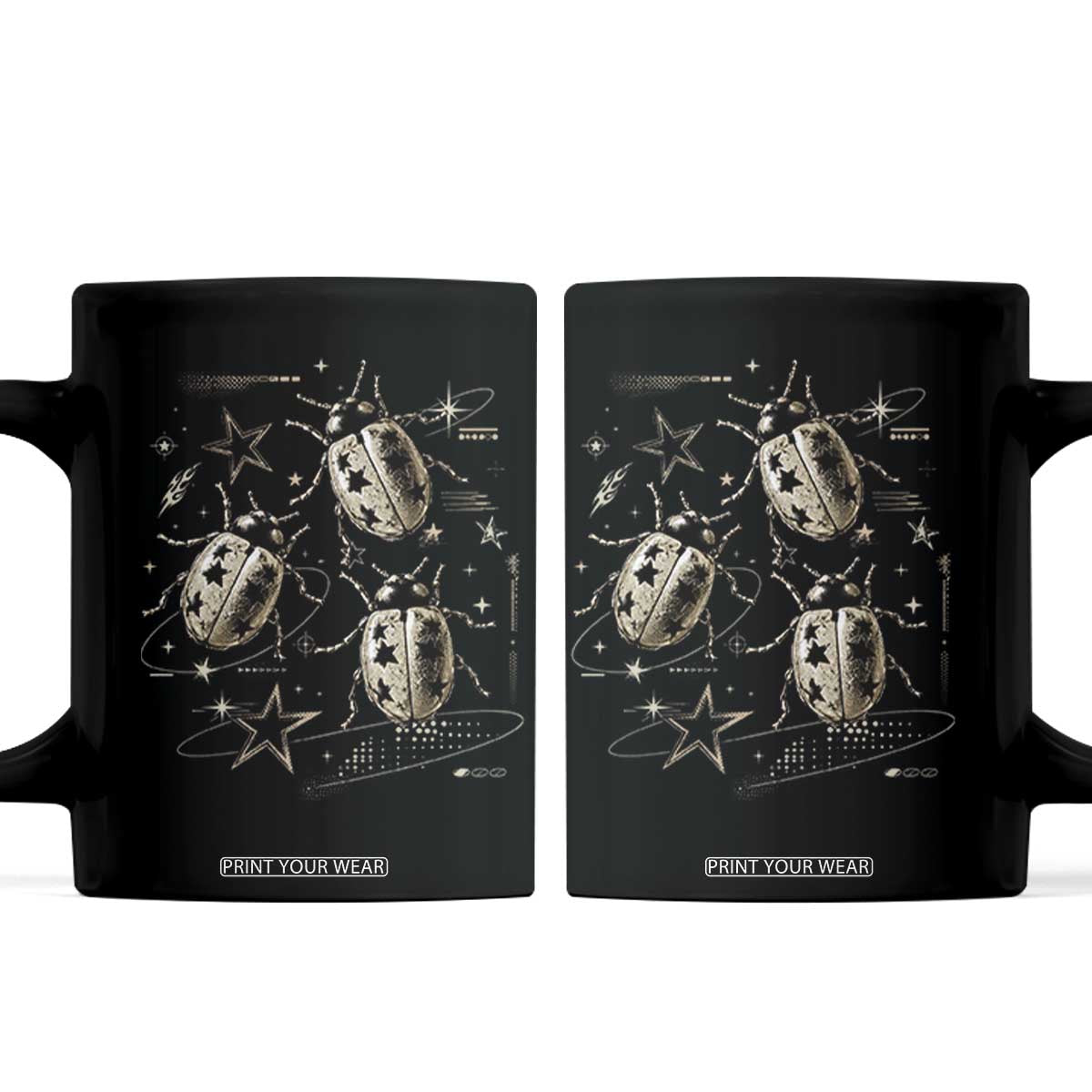 Cute Ladybug Y2k Grunge 2000s Alt 90s Vintage Star Dots Teen Coffee Mug TS10 Black Print Your Wear