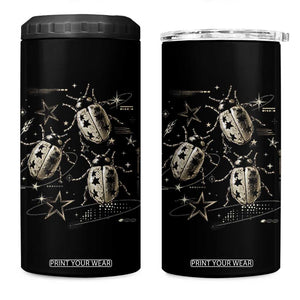Cute Ladybug Y2k Grunge 2000s Alt 90s Vintage Star Dots Teen 4 in 1 Can Cooler Tumbler