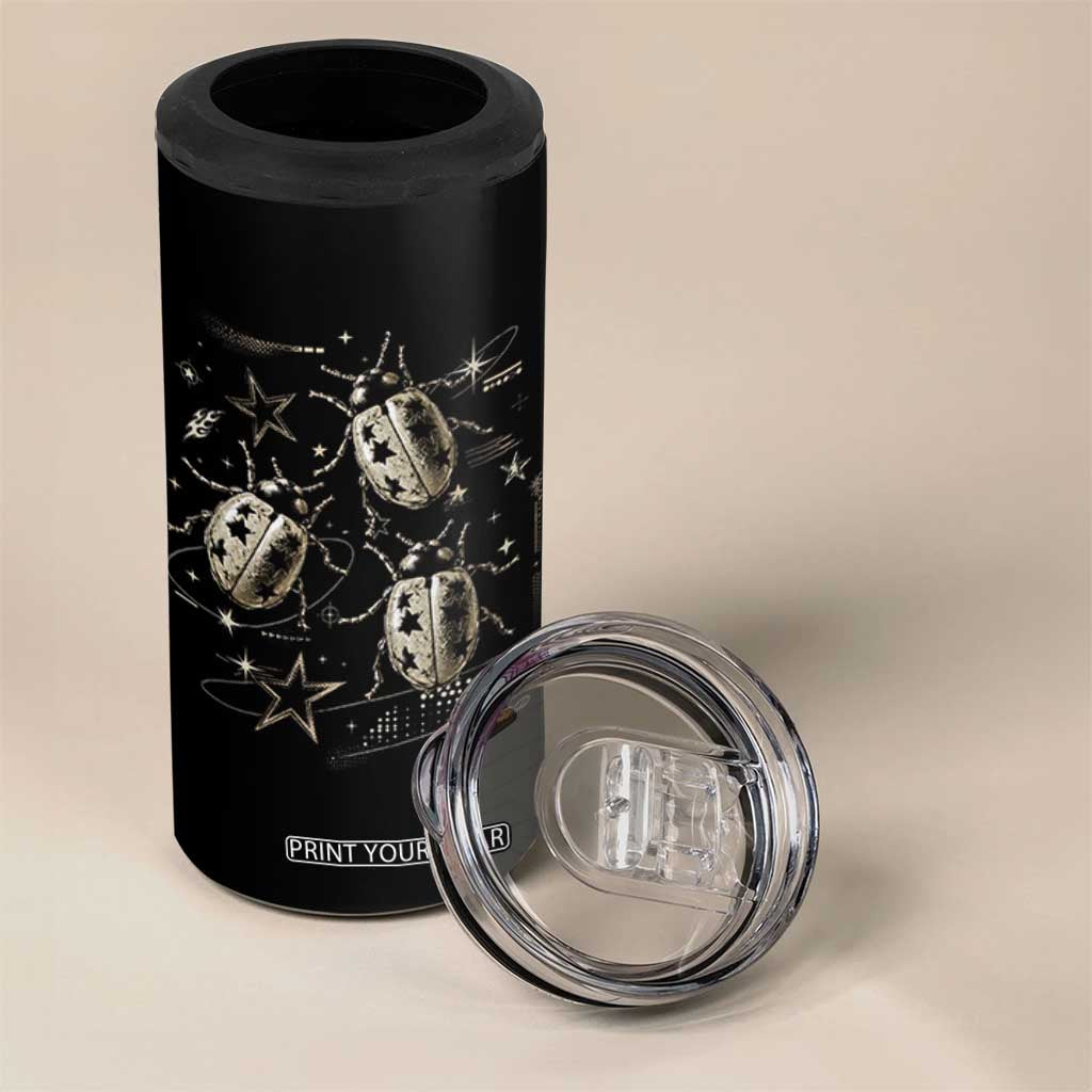 Cute Ladybug Y2k Grunge 2000s Alt 90s Vintage Star Dots Teen 4 in 1 Can Cooler Tumbler