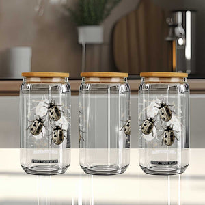 Cute Ladybug Y2k Grunge 2000s Alt 90s Vintage Star Dots Teen Glass Can