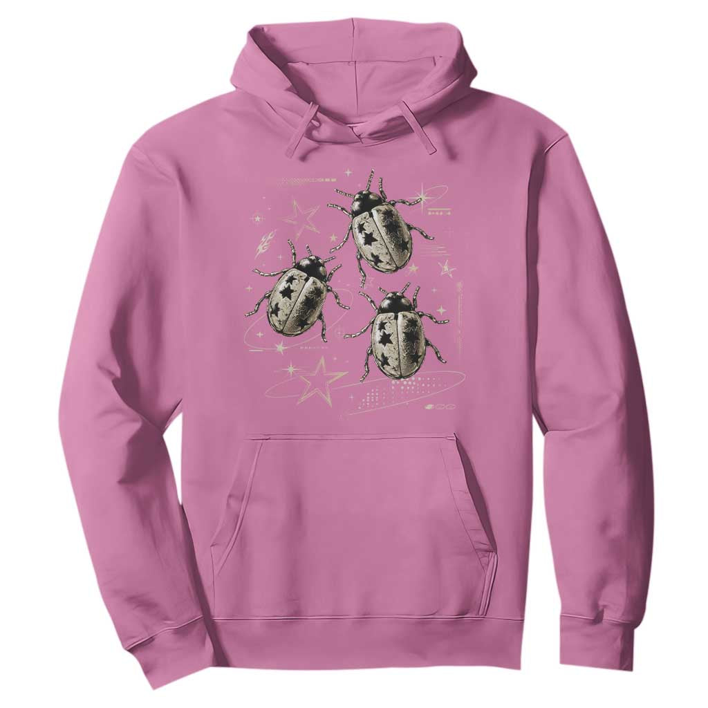 Cute Ladybug Y2k Grunge 2000s Alt 90s Vintage Star Dots Teen Hoodie