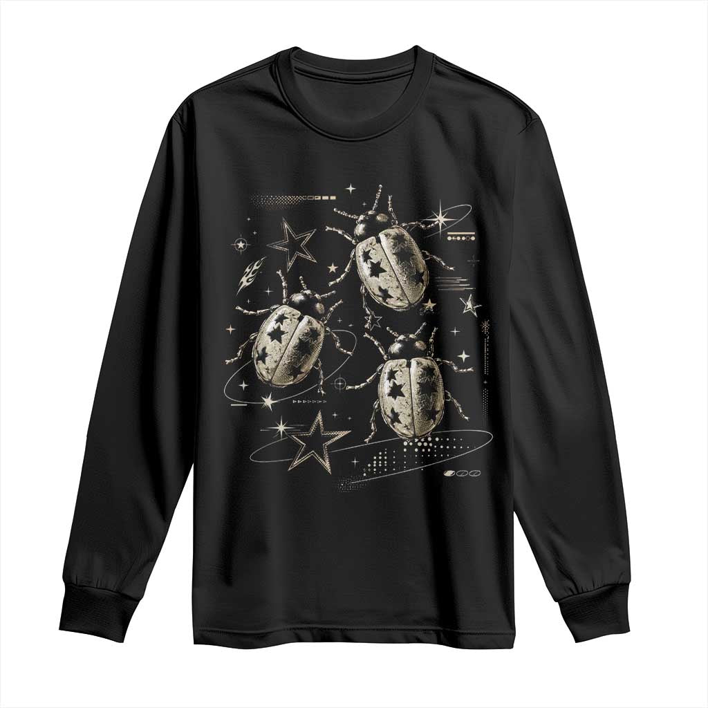 Cute Ladybug Y2k Grunge 2000s Alt 90s Vintage Star Dots Teen Long Sleeve Shirt TS10 Black Print Your Wear