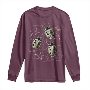 Cute Ladybug Y2k Grunge 2000s Alt 90s Vintage Star Dots Teen Long Sleeve Shirt