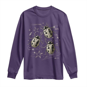 Cute Ladybug Y2k Grunge 2000s Alt 90s Vintage Star Dots Teen Long Sleeve Shirt