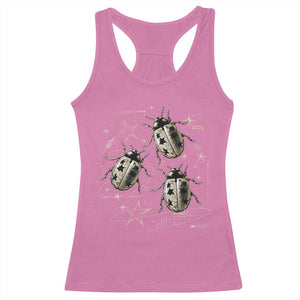 Cute Ladybug Y2k Grunge 2000s Alt 90s Vintage Star Dots Teen Racerback Tank Top