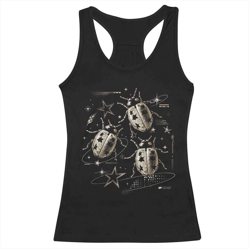 Cute Ladybug Y2k Grunge 2000s Alt 90s Vintage Star Dots Teen Racerback Tank Top TS10 Black Print Your Wear
