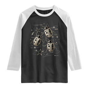 Cute Ladybug Y2k Grunge 2000s Alt 90s Vintage Star Dots Teen Raglan Shirt