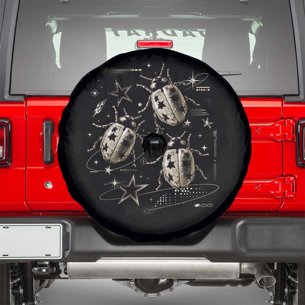 Cute Ladybug Y2k Grunge 2000s Alt 90s Vintage Star Dots Teen Spare Tire Cover