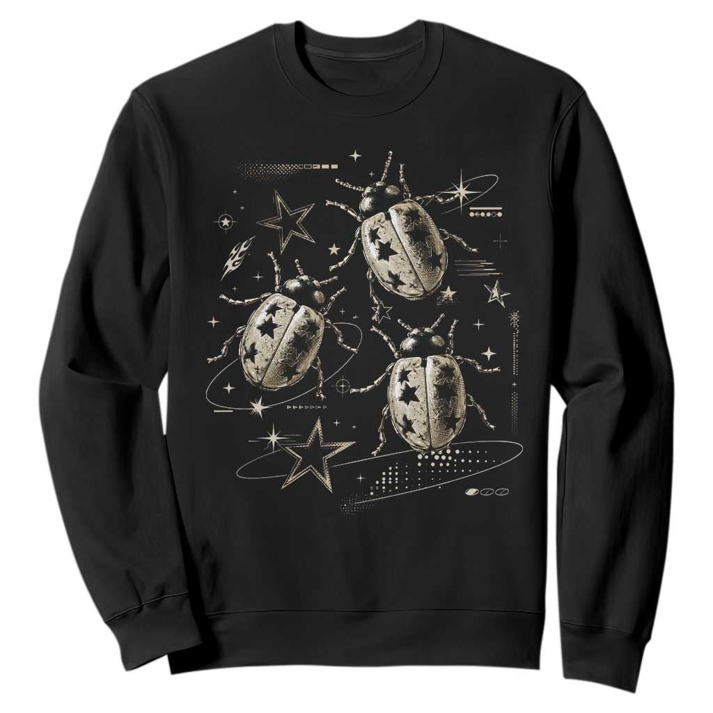 Cute Ladybug Y2k Grunge 2000s Alt 90s Vintage Star Dots Teen Sweatshirt