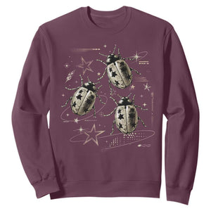 Cute Ladybug Y2k Grunge 2000s Alt 90s Vintage Star Dots Teen Sweatshirt
