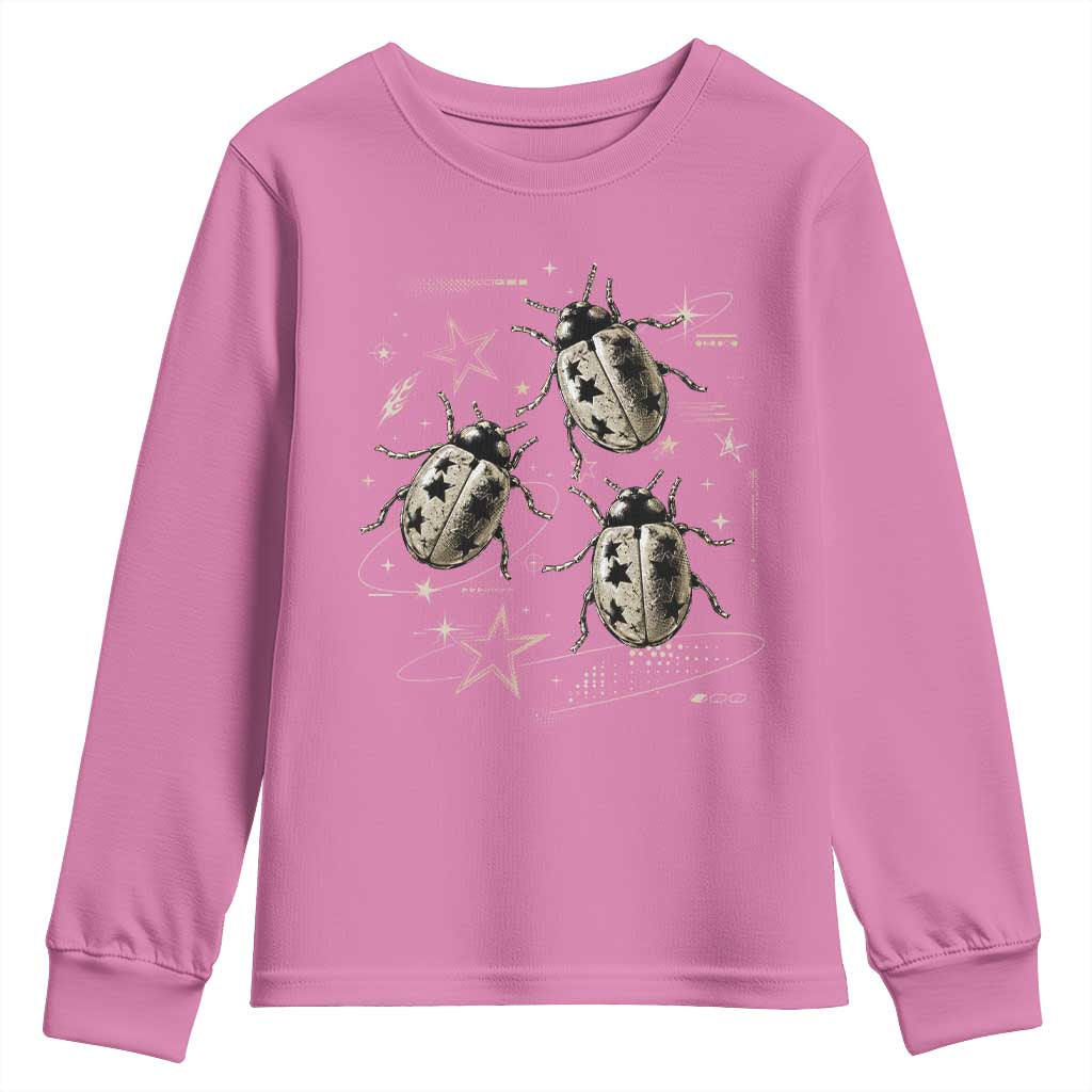 Cute Ladybug Y2k Grunge 2000s Alt 90s Vintage Star Dots Teen Youth Sweatshirt