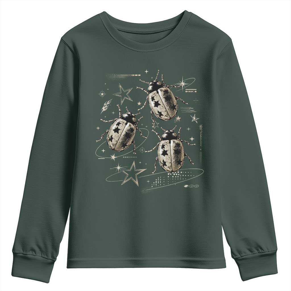 Cute Ladybug Y2k Grunge 2000s Alt 90s Vintage Star Dots Teen Youth Sweatshirt
