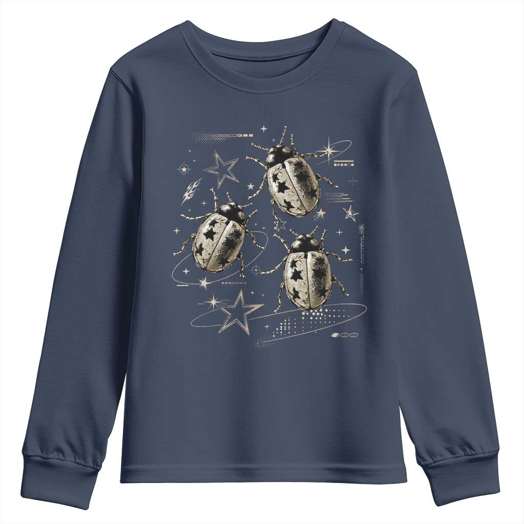 Cute Ladybug Y2k Grunge 2000s Alt 90s Vintage Star Dots Teen Youth Sweatshirt