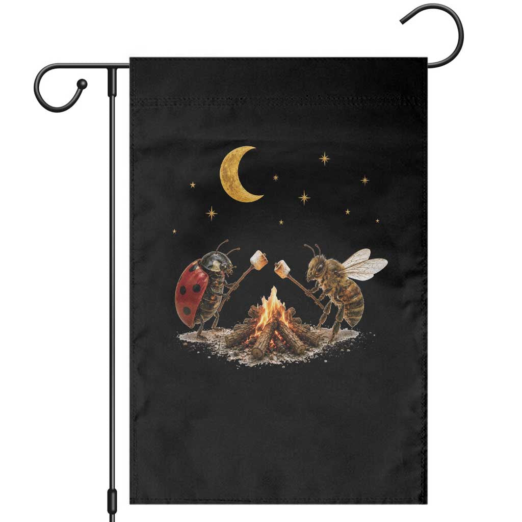 Bee And Ladybug Campfire Garden Flag Cottagecore Gift TS10 Black Print Your Wear
