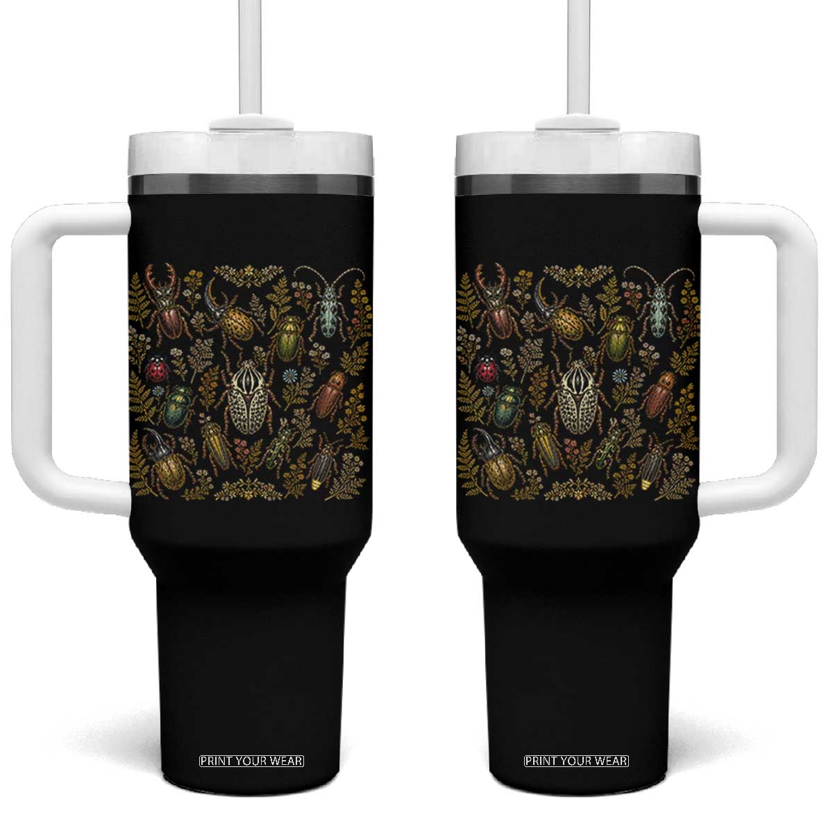 Insect Bug Collection Collector Entomologist Entomology Tumbler With Handle TS10 One Size: 40 oz Black Print Your Wear
