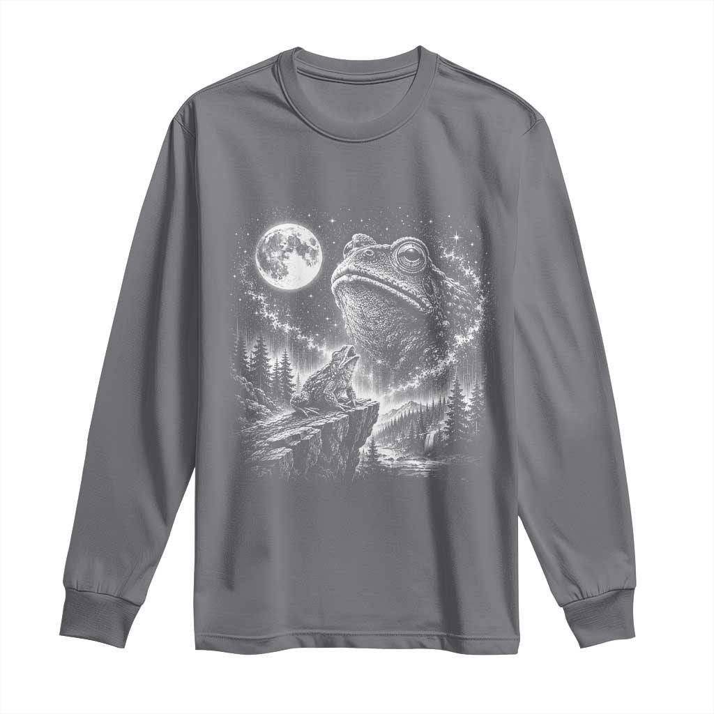 Frog Moon Long Sleeve Shirt Vintage 90s Frog Howling to Moon Parody Meme