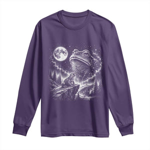 Frog Moon Long Sleeve Shirt Vintage 90s Frog Howling to Moon Parody Meme