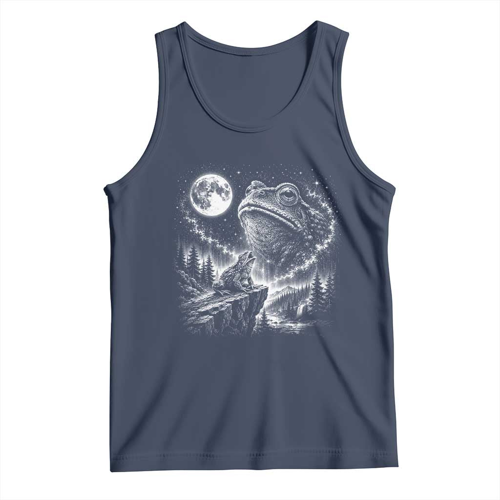 Frog Moon Tank Top Vintage 90s Frog Howling to Moon Parody Meme