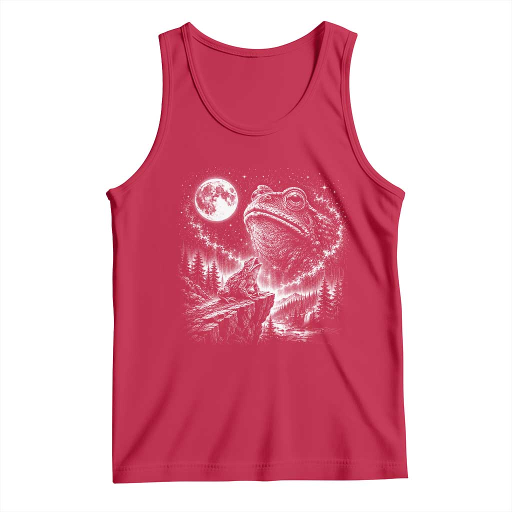 Frog Moon Tank Top Vintage 90s Frog Howling to Moon Parody Meme