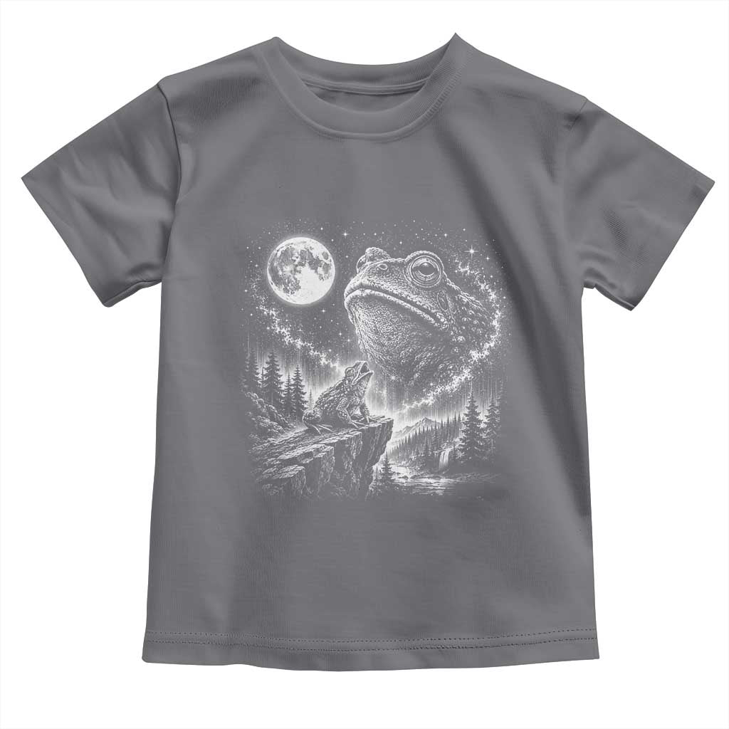 Frog Moon Toddler T Shirt Vintage 90s Frog Howling to Moon Parody Meme