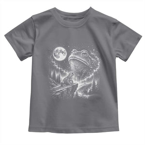 Frog Moon Toddler T Shirt Vintage 90s Frog Howling to Moon Parody Meme