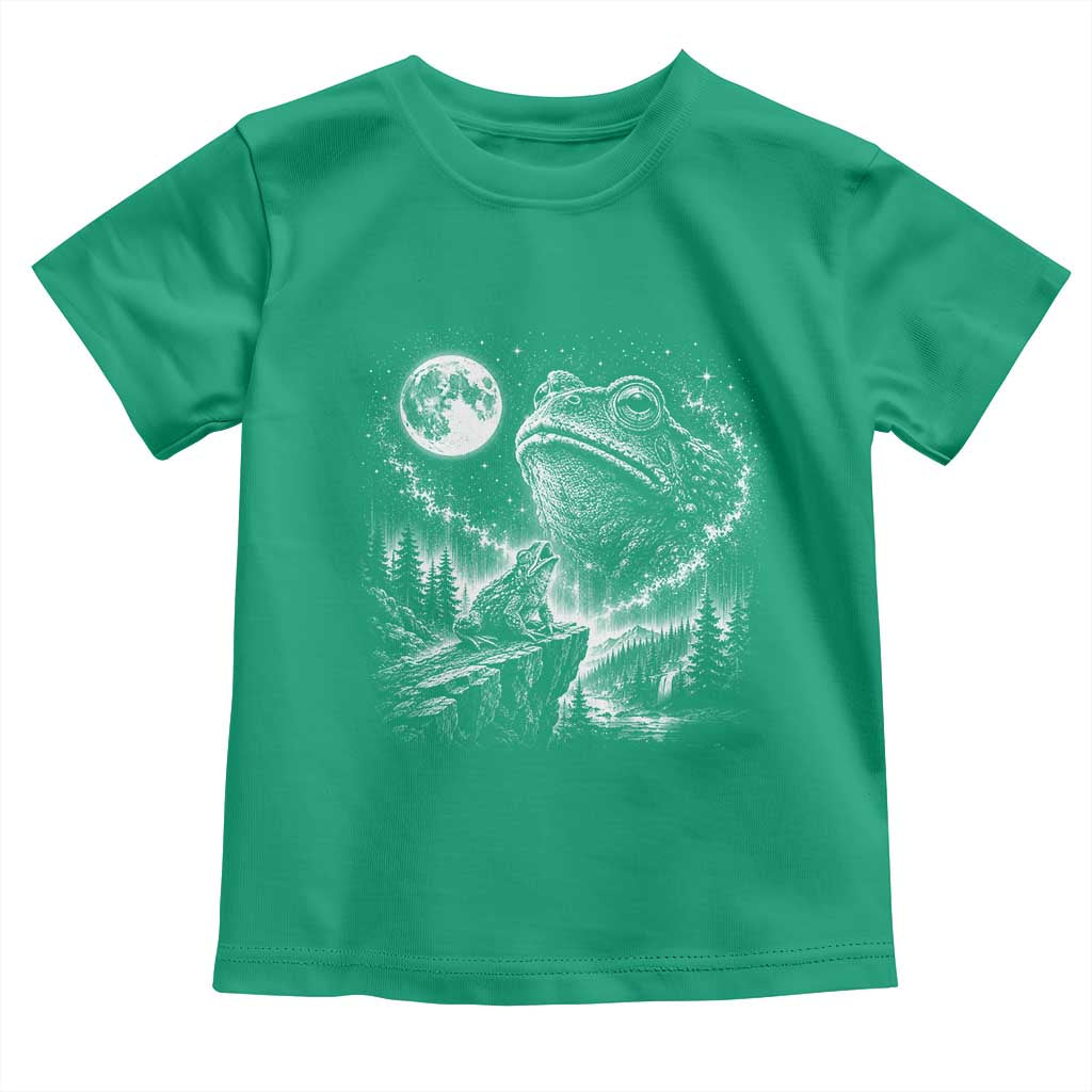 Frog Moon Toddler T Shirt Vintage 90s Frog Howling to Moon Parody Meme