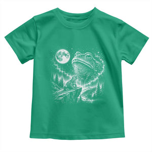 Frog Moon Toddler T Shirt Vintage 90s Frog Howling to Moon Parody Meme