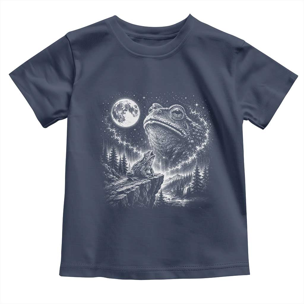 Frog Moon Toddler T Shirt Vintage 90s Frog Howling to Moon Parody Meme