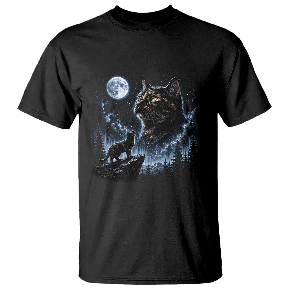 Tortoiseshell Cat Howling To The Moon T Shirt Tortie Cat Lover 90s Retro