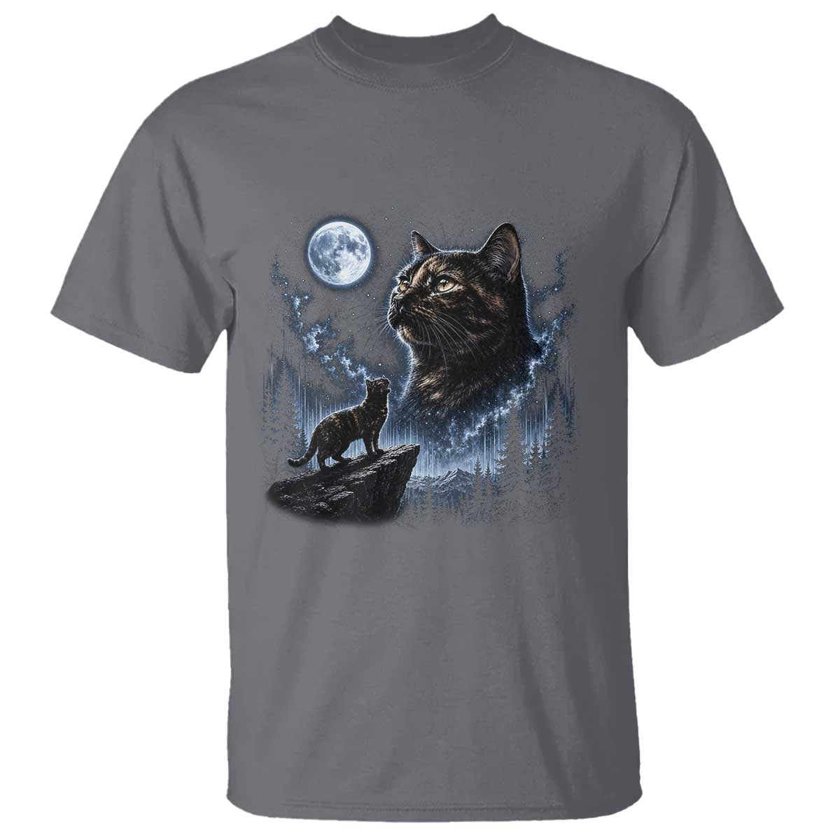 Tortoiseshell Cat Howling To The Moon T Shirt Tortie Cat Lover 90s Retro