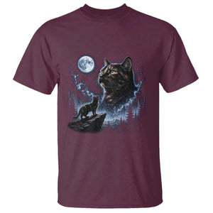 Tortoiseshell Cat Howling To The Moon T Shirt Tortie Cat Lover 90s Retro