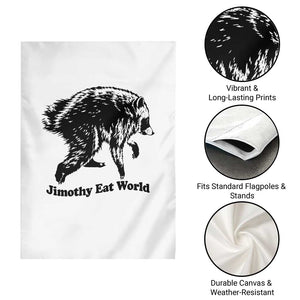 Jimothy Eat World Funny Viral Raccoon Seattle Trash Panda Garden Flag