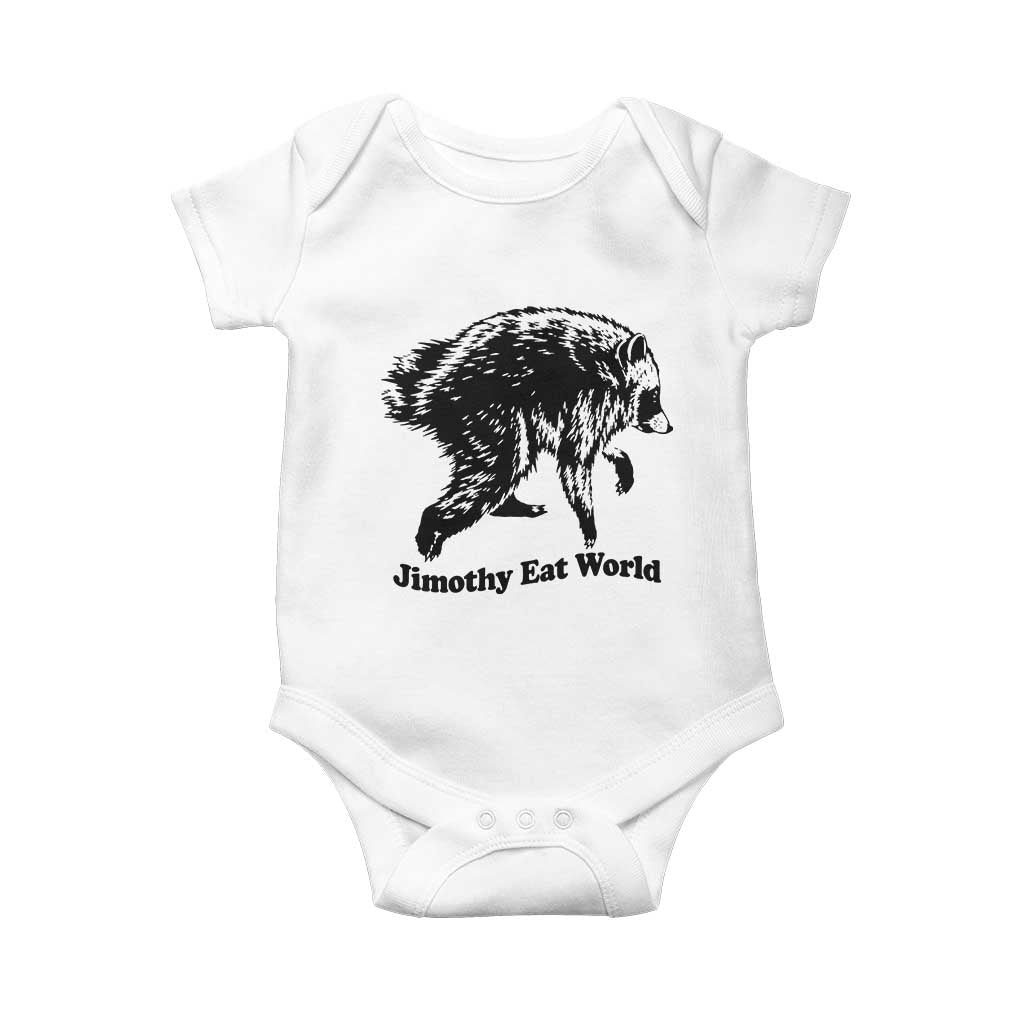 Jimothy Eat World Funny Viral Raccoon Seattle Trash Panda Baby Onesie TS10 White Print Your Wear