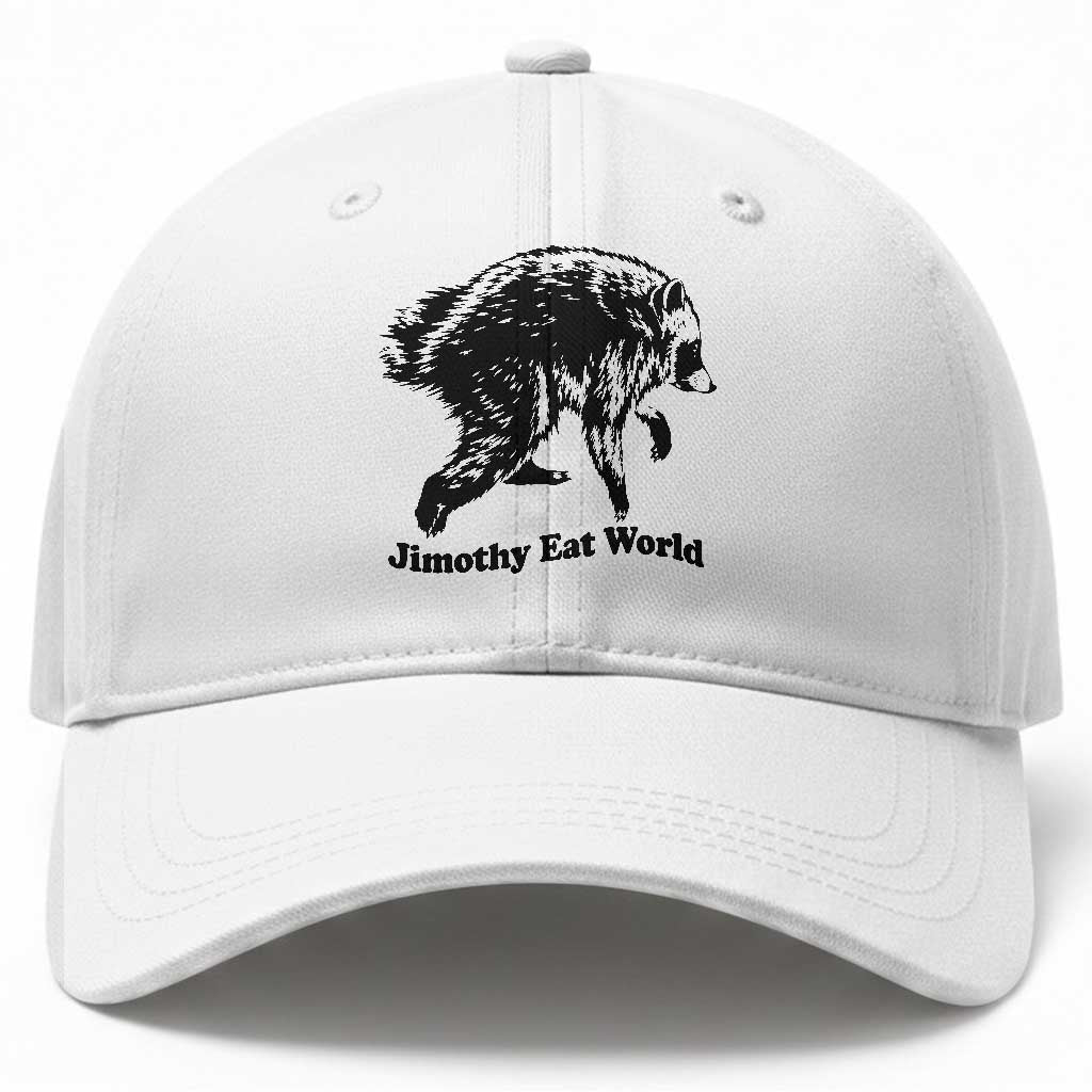 Jimothy Eat World Funny Viral Raccoon Seattle Trash Panda Baseball Cap TS10 Print Your Wear