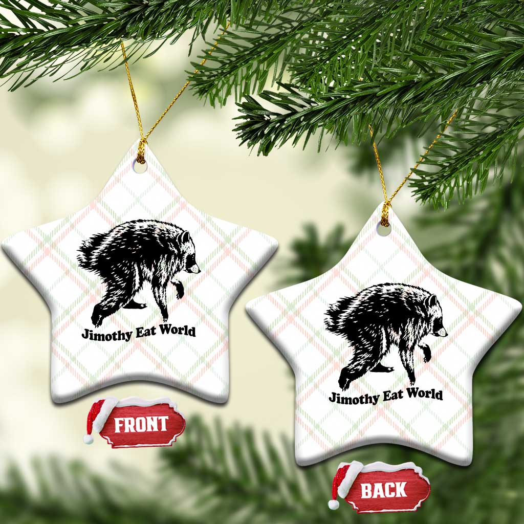 Jimothy Eat World Funny Viral Raccoon Seattle Trash Panda Ceramic Ornament