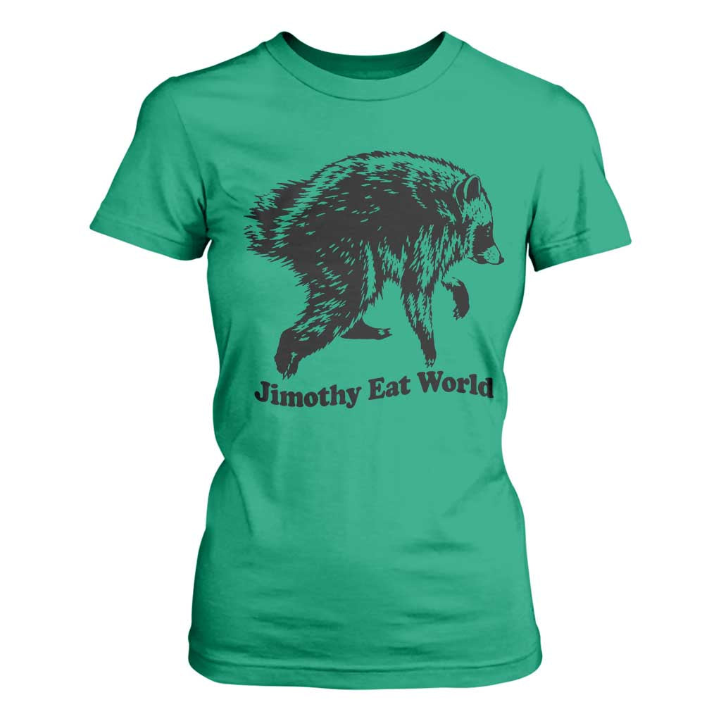 Jimothy Eat World Funny Viral Raccoon Seattle Trash Panda T Shirt For Women