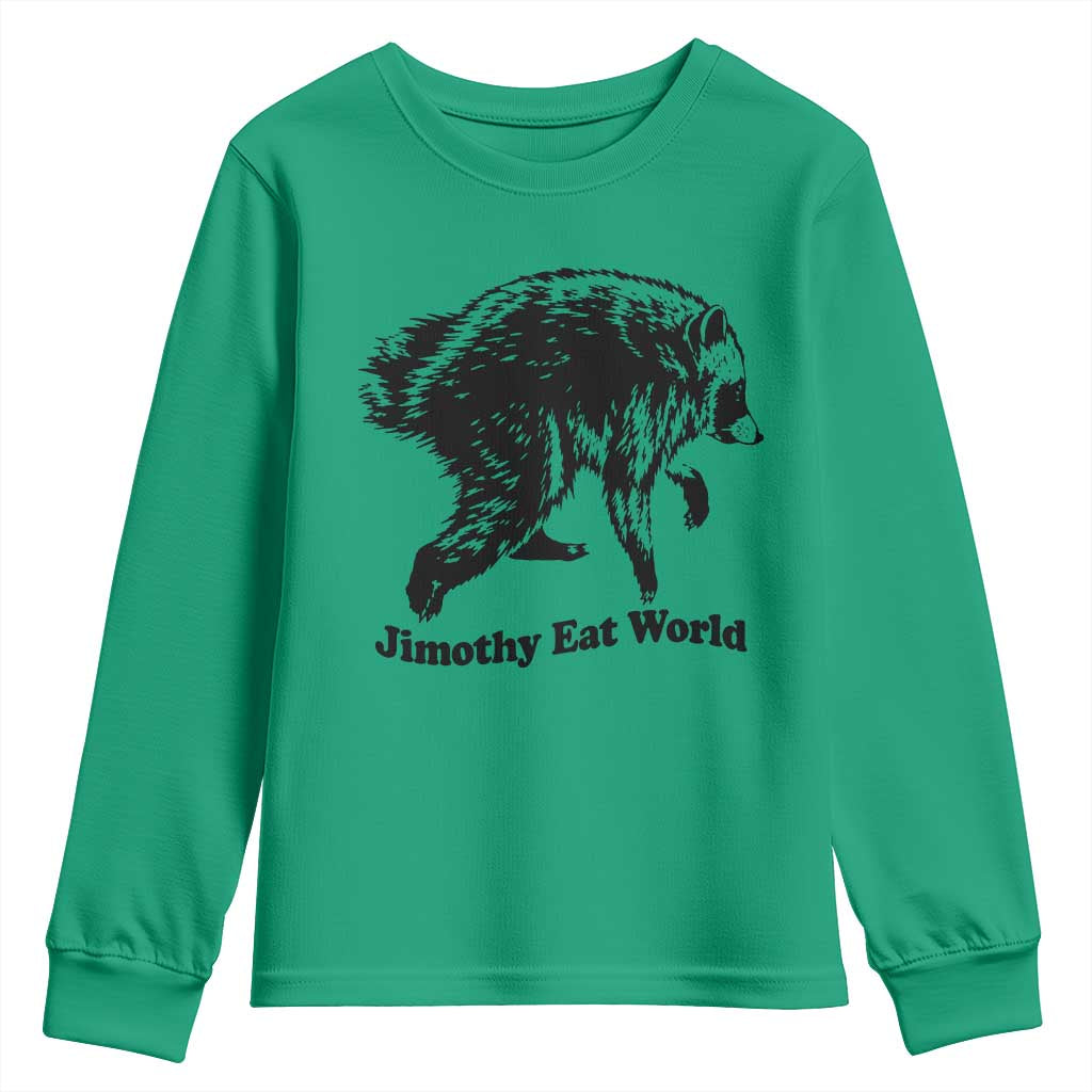 Jimothy Eat World Funny Viral Raccoon Seattle Trash Panda Youth Sweatshirt
