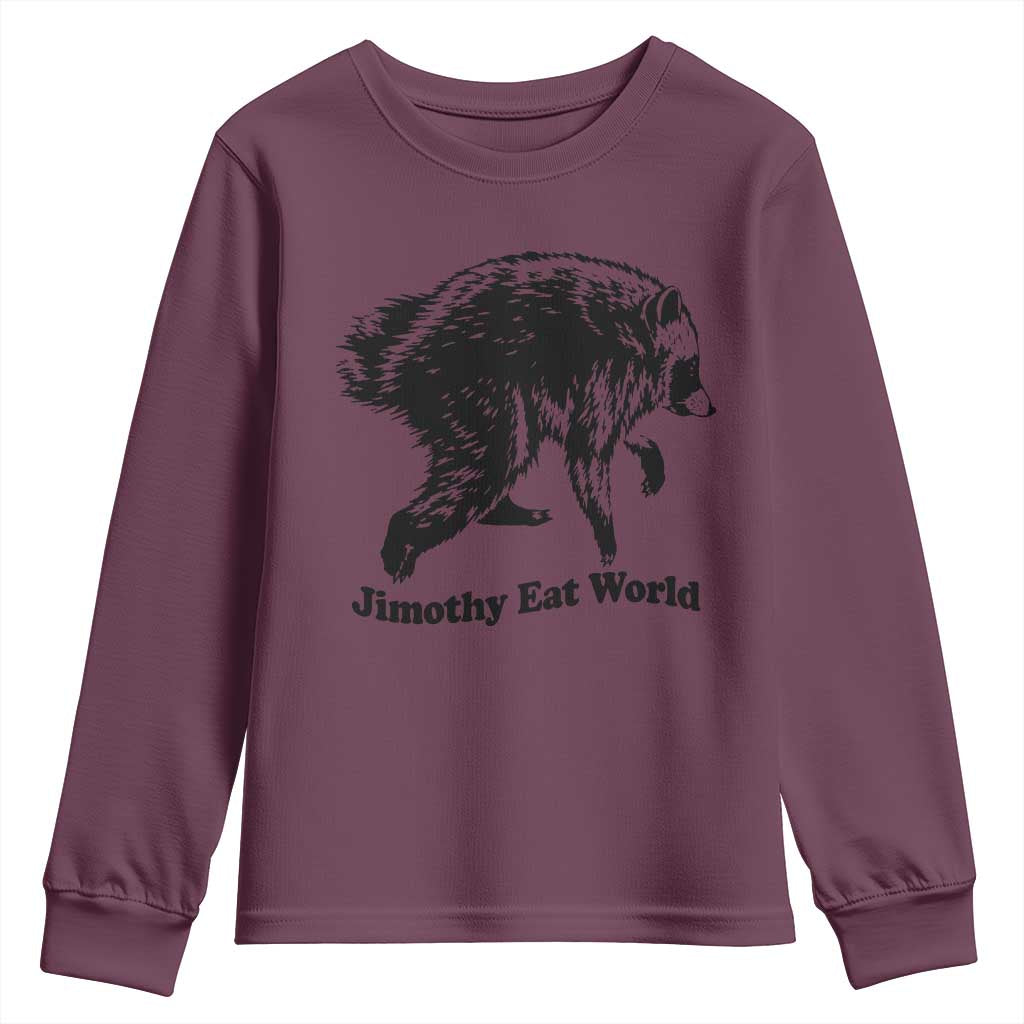 Jimothy Eat World Funny Viral Raccoon Seattle Trash Panda Youth Sweatshirt