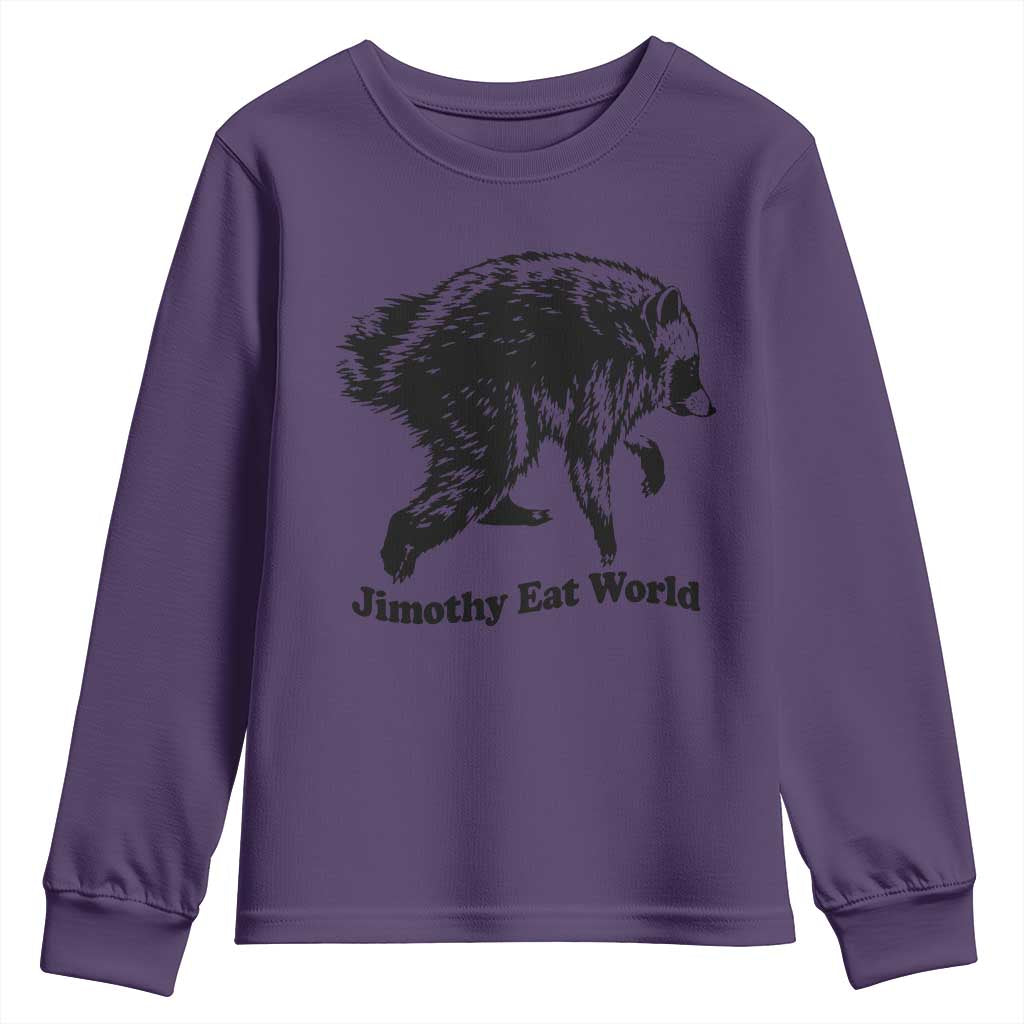 Jimothy Eat World Funny Viral Raccoon Seattle Trash Panda Youth Sweatshirt