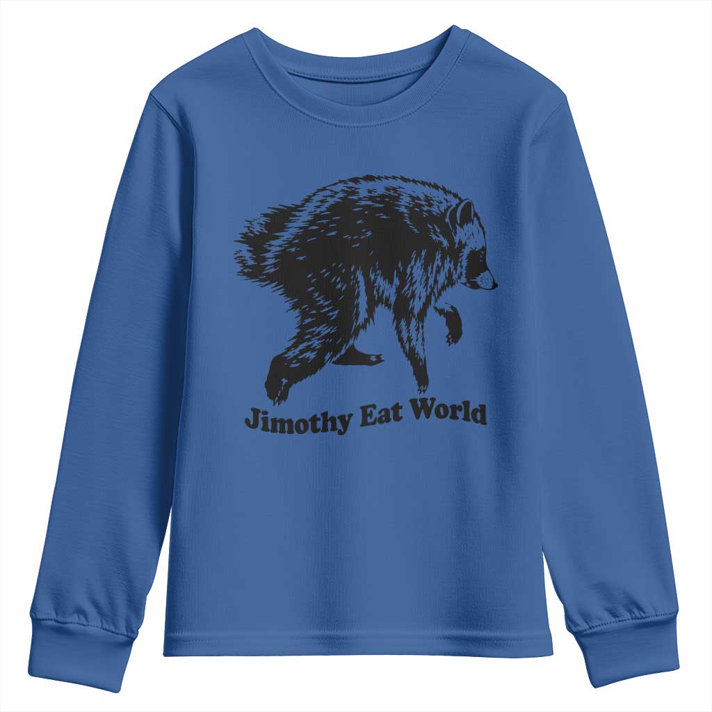 Jimothy Eat World Funny Viral Raccoon Seattle Trash Panda Youth Sweatshirt