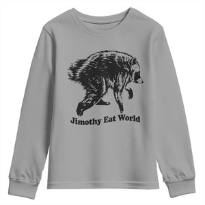 Jimothy Eat World Funny Viral Raccoon Seattle Trash Panda Youth Sweatshirt