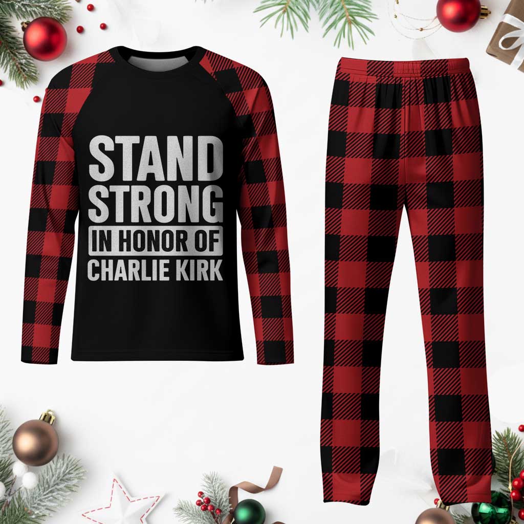 Stand Strong in Honor of Charlie Kirk Plaid Pajama Set TS10 Buffalo Plaid Print Your Wear