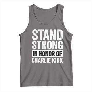 Stand Strong in Honor of Charlie Kirk Tank Top TS10 Deep Heather Print Your Wear