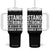 Stand Strong in Honor of Charlie Kirk Tumbler With Handle TS10 One Size: 40 oz Black Print Your Wear