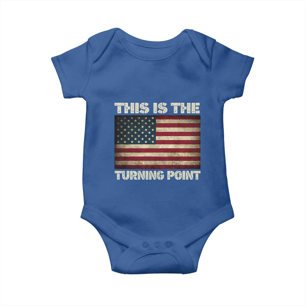 Retro This is The Turning Point Baby Onesie Vintage USA Freedom Patriotic America Flag TS10 Royal Blue Print Your Wear